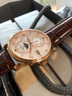 柏曼（BORMAN） 手表男多功能機械表全自動(dòng)防水國表時(shí)尚商務(wù)男表14008 玫瑰金色白面棕皮 曬單實(shí)拍圖
