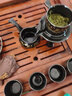 陶夭2024新款半自動(dòng)茶具套裝家用懶人泡茶神器辦公室石磨功夫茶壺茶杯 茶具五虎圖8杯 10頭 曬單實(shí)拍圖