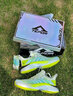 天跑男鞋運動(dòng)鞋夏季透氣新款椰子鞋緩震跑步鞋女士軟底網(wǎng)面鞋 熒光黃 42 曬單實(shí)拍圖