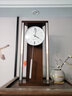 精工日本精工時(shí)鐘 時(shí)尚簡(jiǎn)約音樂(lè )報時(shí)鐘表掛表金屬吊擺實(shí)木客廳大掛鐘 棕色QXH068B 曬單實(shí)拍圖