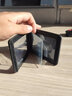 金峰伊卡迪 真皮工作牌卡套校園學(xué)生飯卡折疊工牌員工牌證件卡套公交門(mén)禁卡胸牌掛繩恒大款支持定制工號牌 黑色+皮頭繩 曬單實(shí)拍圖