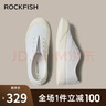 Rockfish防潑水一腳蹬漁夫鞋女軟底2024夏季新款懶人女鞋孕婦單鞋 條紋白 35 曬單實拍圖