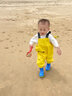杰米仕兒童趕海服下水褲玩水連體褲防水衣服幼兒園涉水褲沙灘抓摸魚裝備 藍色【兒童下水褲】 25 【內(nèi)長16cm】 曬單實拍圖