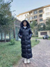 ADANMON超厚輕盈95%羽絨服女高克重新款過(guò)膝加長(cháng)款寬松加厚冬季男女外套優(yōu)雅黑 95白鴨絨（男女同款）M (165) 體重125斤以?xún)却?曬單實(shí)拍圖