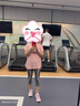 索拉貝大碼健身房瑜伽服運動套裝女胖mm200斤跑步寬松晨跑速干衣 粉色上衣+粉色文胸+灰色七分褲 L 曬單實拍圖