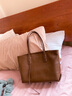 viney托特包包女包牛皮手提包通勤單肩大包送生日情人節禮物女朋友老婆 【深棕色】實(shí)用高檔百搭品牌輕奢 曬單實(shí)拍圖