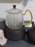 不拙電陶爐煮茶器玻璃煮茶壺?zé)畨夭杈咛籽b家用煮茶爐花茶壺普洱茶 1-黑陶海無涯電陶爐+花葵壺 曬單實(shí)拍圖