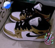 耐克（NIKE）Air Jordan 1  AJ1 小倫納德液態(tài)金運(yùn)動(dòng)鞋 中邦 板鞋 男鞋 女鞋 DC1420/DC1419-700 38 曬單實(shí)拍圖