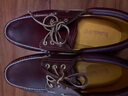 添柏嵐（Timberland）官方男鞋經(jīng)典船鞋牛皮手工縫制樂福鞋偏大|50009 50009W/酒紅色 42 曬單實(shí)拍圖