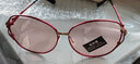 多賓變色太陽(yáng)鏡女大臉顯瘦開(kāi)車(chē)專(zhuān)用偏光鏡高級感防紫外線(xiàn)墨鏡日夜兩用 紅銀框變色粉片 曬單實(shí)拍圖