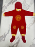 毛毛鴨嬰兒紅色滿(mǎn)月服百天周歲寶寶男女唐裝連體哈衣保暖拜年春秋季衣服 黃領(lǐng)福保暖3件套 73cm 73碼（建議4-7個(gè)月） 曬單實(shí)拍圖