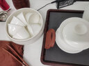 瓷牌茗茶具（cipaiming teaset）瓷牌茗 茶具套裝茶臺燒水壺一體茶盤(pán)自動(dòng)上水電熱水壺高檔泡茶壺 胡智享抽水+提梁+美人肩蓋碗 10件 曬單實(shí)拍圖