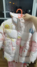 鴨鴨兒童羽絨服中長(cháng)款女童寶寶可愛(ài)加厚時(shí)尚保暖冬季小童裝外套YD 粉色 90 曬單實(shí)拍圖