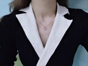 Caokit Keeiy輕奢18k金莫桑石項鏈女高質(zhì)感鎖骨鏈七夕情人節(jié)禮物送女友老婆 18K金莫桑石項鏈 曬單實拍圖