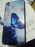 夢(mèng)逸軒適用OPPO R9玻璃殼R9m手機套R9tm全包R9km軟磨砂邊防滑套男女潮個(gè)性鋼化硬保護外殼  藍蝴蝶【配高清貼膜】MX  曬單實(shí)拍圖