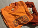 CHUMS洽洽鳥(niǎo)戶(hù)外休閑男女同款吸濕快干百搭圓領(lǐng)LOGO短袖T恤CH01-2374 橘色D001 S 曬單實(shí)拍圖