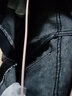 嘉曄（JIAYE）男士牛仔褲男春夏修身青年雪花褲子男彈力潮牌高端長(cháng)褲小腳男 黑色 32 曬單實(shí)拍圖