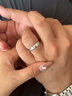 喜鉆生日禮物pt950鉑金結婚鉆石戒指男款鉆戒 送男友婚戒21號 曬單實(shí)拍圖