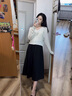 斤慕灰色毛呢半身裙女春秋2025高腰a字垂感大擺傘裙長(cháng)款西裝百褶裙 傘裙毛呢M碼送腰帶建議110斤以?xún)?曬單實(shí)拍圖