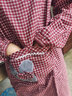詩(shī)佩琪（SVORIAHI）長(zhǎng)袖圍裙女廚房罩衣成人工作服連袖棉布護(hù)衣外套炒菜做飯圍腰 酒紅色（毛絨兔無(wú)袖圍裙） 1件 曬單實(shí)拍圖