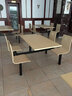 溢彩家具學(xué)校食堂餐桌椅學(xué)生員工巖板桌面餐桌便利店門口飯?zhí)脤Ｓ貌妥澜M合 方管桌腳+防火板 曬單實(shí)拍圖
