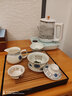 瓷牌茗 玲瓏功夫茶具套裝白瓷泡茶壺茶杯整套家用茶盤小茶臺禮盒裝 《向陽花》蓋碗10件套+禮盒裝 曬單實拍圖