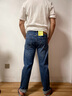 Levi's【商場(chǎng)同款】李維斯男士502經(jīng)典錐形懷舊復古牛仔褲29507 牛仔藍色 32 (32) 曬單實(shí)拍圖