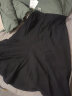 范思蓝恩22FS2036法式分割鱼尾半身裙女夏季新款A字高腰伞裙 黑色 L 实拍图