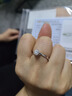 喜鉆生日禮物鉑金戒指活口可調(diào)節(jié)鉆戒結(jié)婚指求婚戒指 曬單實(shí)拍圖
