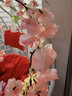 初衷仿真櫻花枝婚慶桃花樹(shù)塑料假花藤條裝飾吊頂絹花室內客廳仿真假樹(shù) 1條樹(shù)藤+12支深粉色垂吊櫻花 曬單實(shí)拍圖