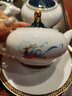 蘇氏陶瓷（SUSHI CERAMICS）功夫茶具套裝8杯手繪描金茶具禮盒套裝（三才蓋碗+茶壺） 曬單實(shí)拍圖
