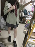 雪妃藍(lán)琪連衣裙夏季女裝2025新款一整套穿搭學(xué)院風(fēng)JK制服百褶短裙套裝衣服 上衣+百褶裙 M 曬單實(shí)拍圖