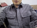 CAT卡特新品男士工裝風格燈芯絨兩貼袋襯衫內(nèi)外可穿襯衫 深灰色 XL 曬單實拍圖