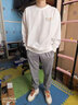 特步（XTEP）男運動(dòng)褲舒適柔軟透氣訓練褲針織束腳運動(dòng)長(cháng)褲男褲跑步褲子運動(dòng)褲 中花灰 S 165 曬單實(shí)拍圖