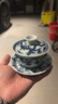 鎮師傅景德鎮仿元青花龍蓋碗茶杯馬蹄泡茶碗辦公室用高端陶瓷泡茶器茶具 仿古泥【仿元青花龍-蓋碗】簡(jiǎn)裝 曬單實(shí)拍圖