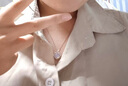 DTOTO項鏈999純銀祥云玉髓平安鎖項鏈女2025新款生日禮物送媽媽送女友 祥云玉髓平安鎖項鏈【玫瑰禮盒】 曬單實(shí)拍圖
