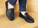夢(mèng)特嬌（MONTAGUT）男鞋秋冬季新款高端商務(wù)輕奢皮鞋百搭時(shí)尚休閑鞋套腳一腳蹬懶人鞋 黑色 43 標準皮鞋尺碼偏大一碼 曬單實(shí)拍圖