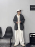 佐優(yōu)品深灰色開衫毛衣男款2024秋冬季新款慵懶風(fēng)寬松休閑簡約針織衫外套 深灰色 XL 曬單實拍圖