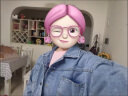 半繪牛仔短外套女學生蝙蝠袖韓版百搭寬松春秋新款長袖短款牛仔上衣 背后扣子款【主圖款】 S 80100斤 曬單實拍圖