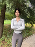 科特迪蘭品牌瑜伽服外套女健身普拉提訓(xùn)練衣服秋冬款高端優(yōu)雅運(yùn)動(dòng)拉鏈上衣 奶白色外套+深灰色塑形褲 L 曬單實(shí)拍圖