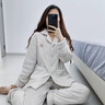 ORZUV品牌睡衣女士冬季珊瑚絨加厚保暖2024新款法蘭絨大碼冬天家居服 奶杏 L （165碼）建議100-120斤 曬單實(shí)拍圖