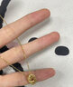中國黃金（CHINA GOLD）黃金項鏈女碎碎冰黃金吊墜環(huán)環(huán)相扣首飾情人節實(shí)用生日禮物送女友 足金碎碎冰環(huán)環(huán)相扣項鏈 約3.2g 曬單實(shí)拍圖
