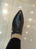 富貴鳥(niǎo)2025夏季新款品牌女鞋真皮皮鞋尖頭單鞋女粗跟中年媽媽鞋高跟鞋 FN0215/0113黑色 37 曬單實(shí)拍圖