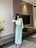 香影牛仔半身裙女2026春季新款港風(fēng)淺色小個(gè)子梨形百搭過(guò)膝中長(cháng)裙 牛仔藍 S 曬單實(shí)拍圖