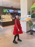 安妮優(yōu)兒女童漢服冬款拜年服女寶中國風(fēng)2025新款古裝過年冬季兒童新年唐裝 紅色披風(fēng) 150 曬單實(shí)拍圖
