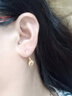 千寶萊金色耳環(huán)女簡(jiǎn)約氣質(zhì)民族風(fēng)鍍沙金耳扣水滴耳墜七夕禮物 水滴款 曬單實(shí)拍圖