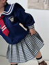幼歌（YOUGE）嬰幼兒春季學(xué)院風(fēng)復(fù)古格紋百褶裙寶寶俏皮可愛半身裙潮 藍(lán)色 80 cm（建議身高73-90） 曬單實(shí)拍圖