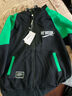 彼羅戈登13至19歲初中生高中生大學(xué)生男童秋冬加絨棒球服外套套裝13歲男孩 綠色(衣服+褲子) L (105-125斤) 曬單實(shí)拍圖