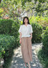旅途原品ltyp 立體文藝?yán)位ò?優(yōu)雅休閑八分半身裙女2025新款 卡其色 L 曬單實(shí)拍圖