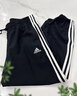 adidas時(shí)尚舒適三條紋束腳九分褲女裝阿迪達(dá)斯官方輕運(yùn)動(dòng)GM5559 黑色/白 L 曬單實(shí)拍圖